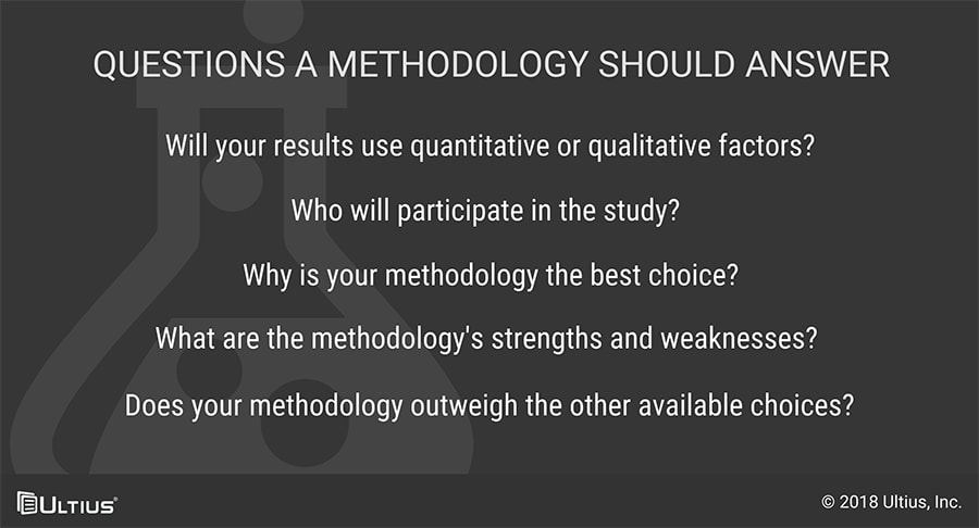 Questions a dissertation methodology should answer