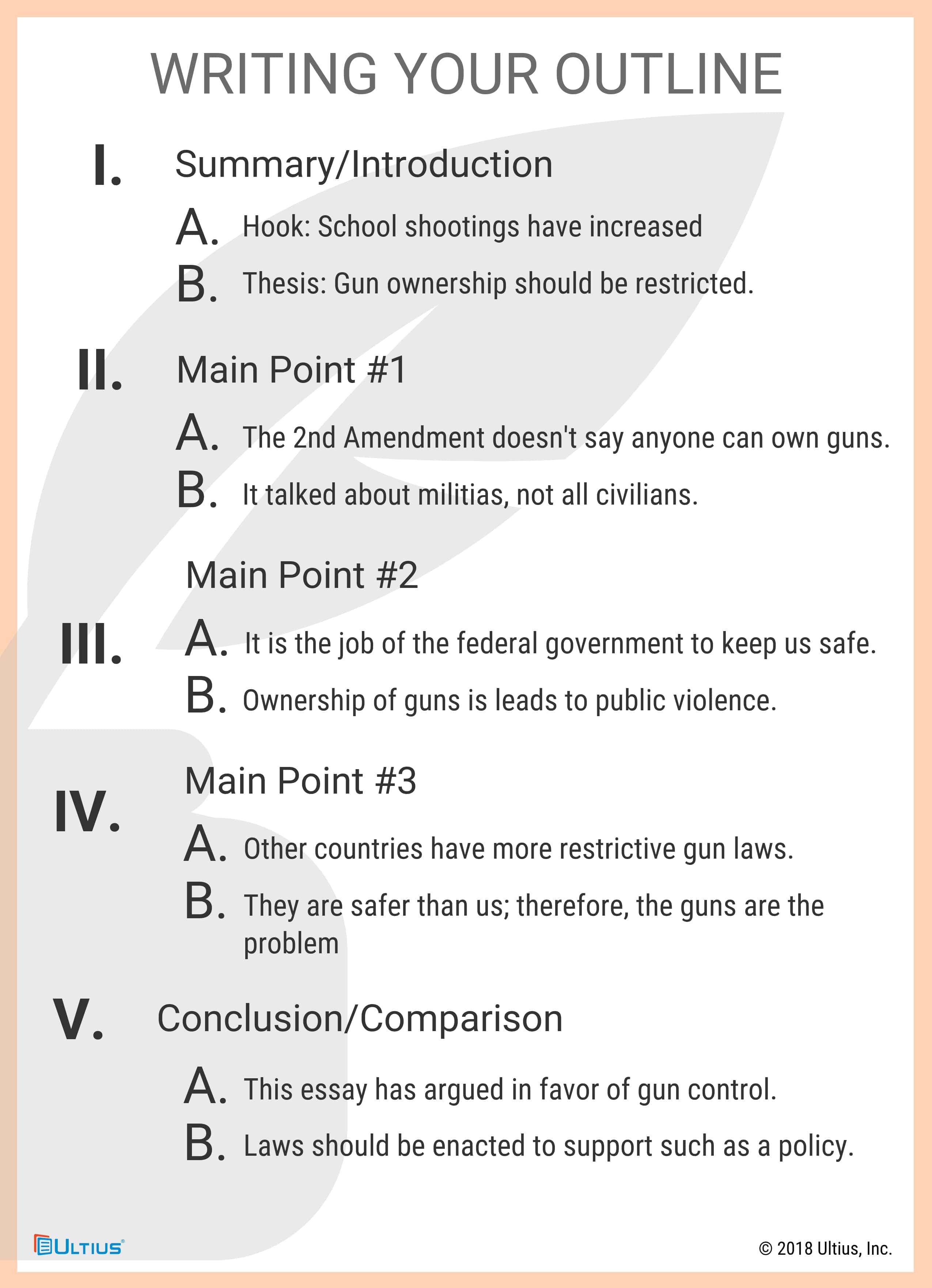 essay outline on gun control