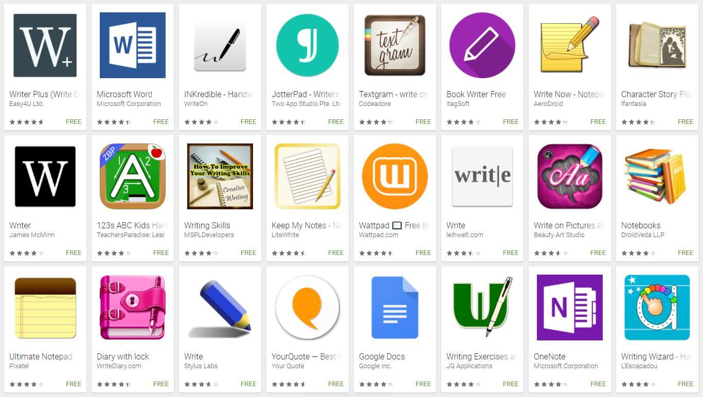 what google app is best used for writing an essay