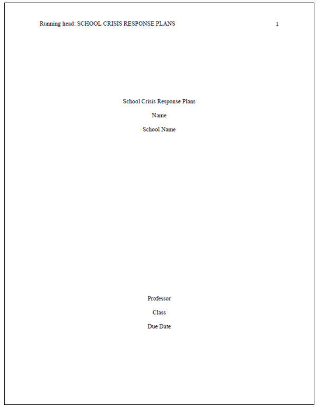 title page for history research paper